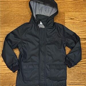Petit Bateau Kids Hooded Rain Jacket Navy 6Y
